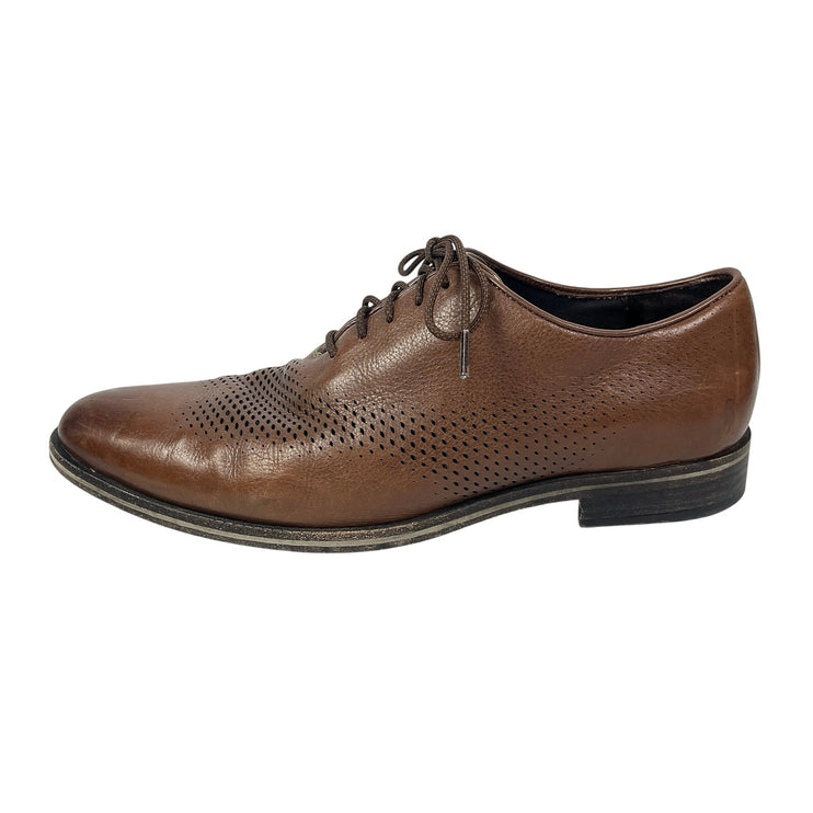 Cole Haan Washington Grand Laser Wingtip Men's Brown Leather Oxford Shoes 10.5