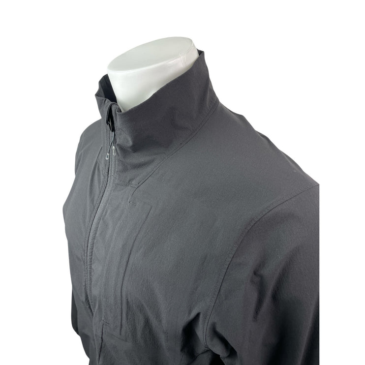 Lululemon Sojourn Mens Black Long Sleeve Full Zip Windbreaker Coat Jacket Size M