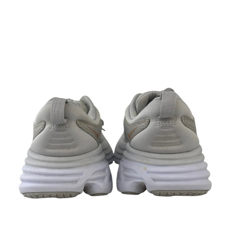 Hoka One One Bondi 8 Women's Gray Lace Up Running Sneaker Shoes Size 6.5