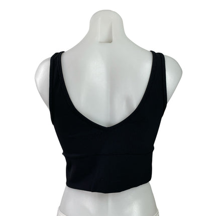 Lululemon Power Pivot Black Sleeveless Activewear Sports Bra Crop Tank Top Sz S