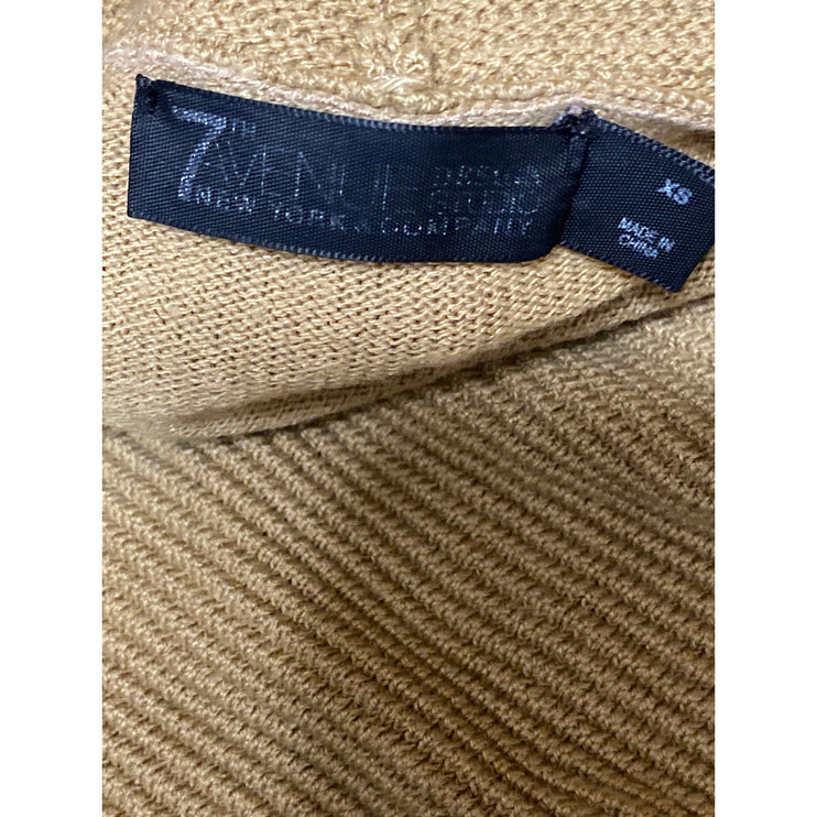 7th Avenue Womens Long Sleeve Cowl Neck Asymmetrical  Button Wrap Sweater Top XS