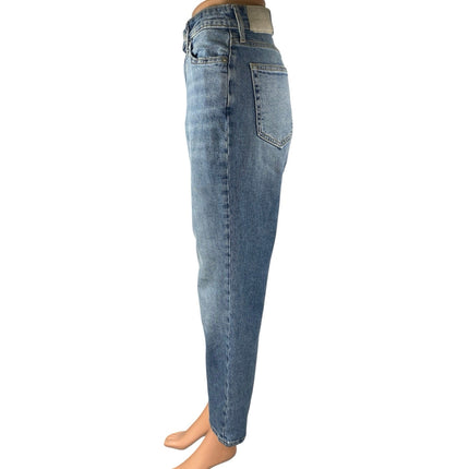 Everlane The Curvy Cheeky Blue High Rise Medium Wash Straight Denim Jeans Sz 25