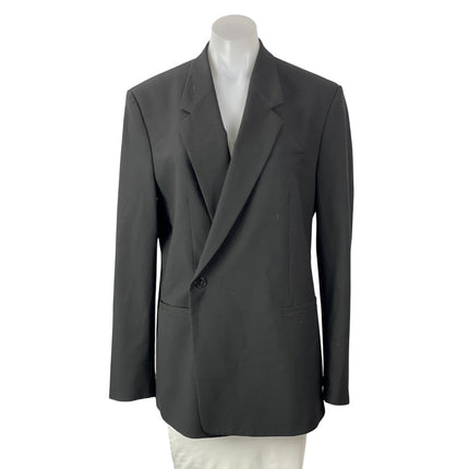 Zara Womens Black Long Sleeves Tailored Double Breasted Blazer Coat Jacket Sz 36