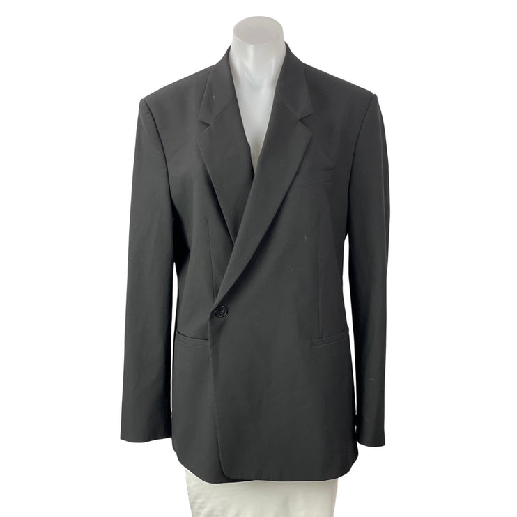 Zara Womens Black Long Sleeves Tailored Double Breasted Blazer Coat Jacket Sz 36
