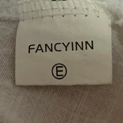 FancyInn White Sleeveless Tie Front Cutout Smocked A Line Mini Dress Size S