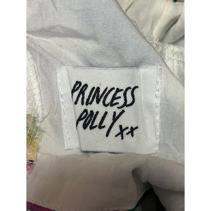 Princess Polly Multicolor Short Puff Sleeve Cutout Mini Fit & Flare Dress Size 4