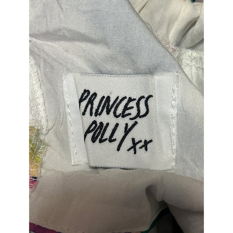 Princess Polly Multicolor Short Puff Sleeve Cutout Mini Fit & Flare Dress Size 4