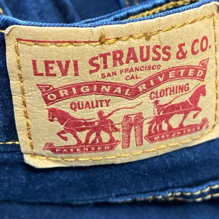 Levi's 721 High Rise Skinny Women's Blue Dark Wash Cropped Denim Jeans Size 30