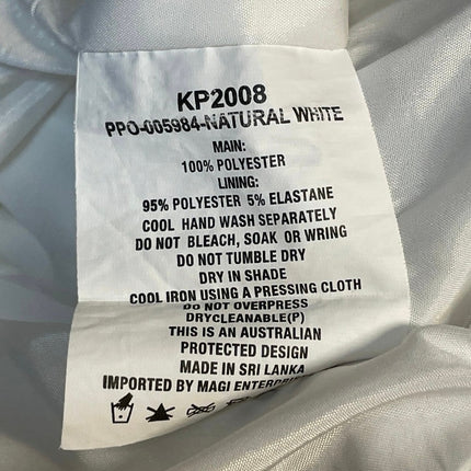 Kookai Oyster Tailored Women White High Rise Straight Leg Trousers Pants Size 34