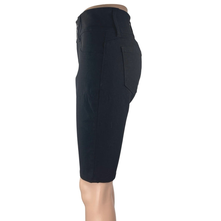 Buzz Jeans Women's Black High Waist Slim Fit Skinny Denim jeans Bermuda Short L