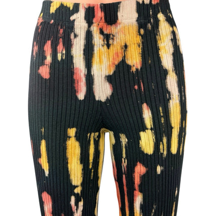 Cotton Citizen Women's Black Multicolor Ribbed Printed Pull On Casual Pants XS