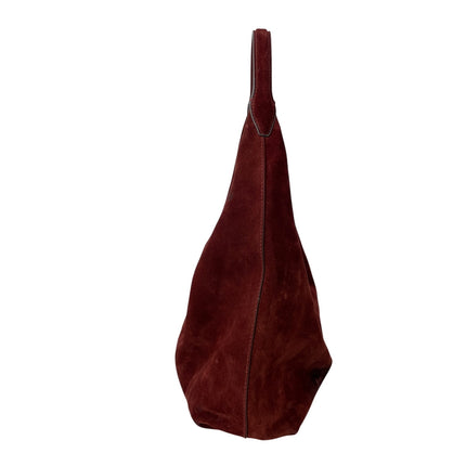 NEW Madewell The Mylie Red Burgundy Italian Suede Shoulder Handbag Size OS
