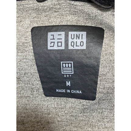 Uniqlo Men's Gray Beige Full Zip Long Sleeve Hooded Hoodie Coat Jacket Size M