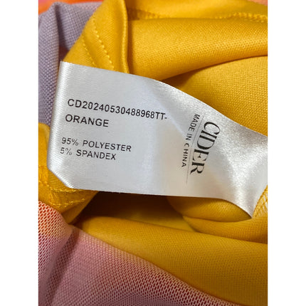 Cider Women's Multicolor Striped Ruched Sleeveless Tank Cami Blouse Top Size S