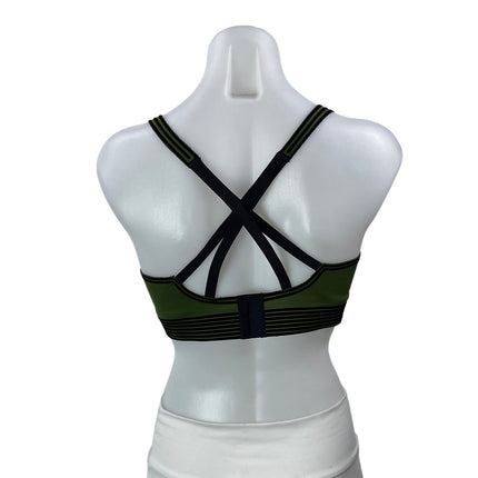 Adam Selman Sport Bonded Active Green Crossback Athletic Sports Bra Size L