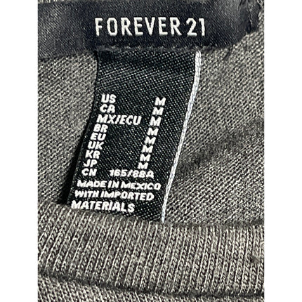 Forever 21 Women's Gray Ruched Sleeveless Knit Mini Bodycon Tank Dress Size M