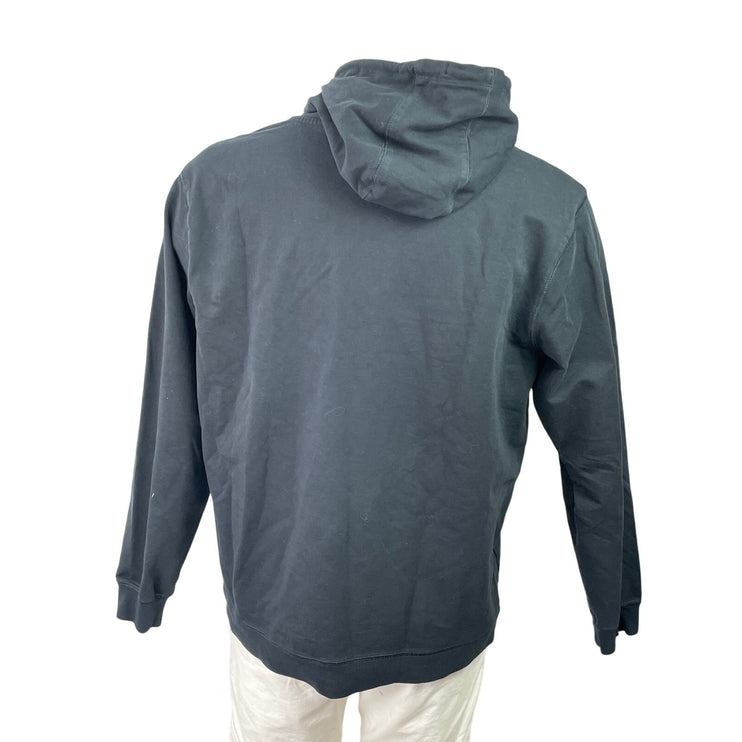 Earbottom Men's Black Long Sleeve Pullover Hoodie Hooded Sweatshirt Top Size L