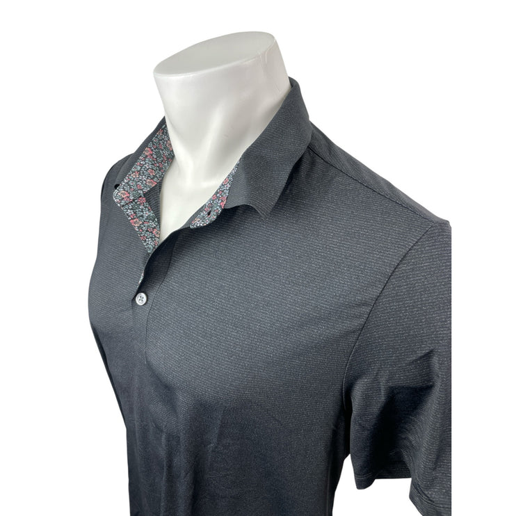 7 Diamonds Performance Men's Gray Collared Short Sleeve Slim Polo Shirt Top Sz M