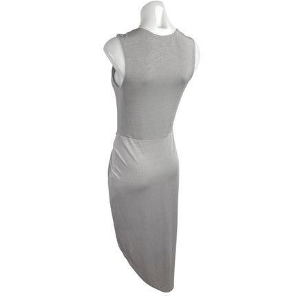Lovers + Friends Jenna Gray Twist Knot Sleeveless Midi Bodycon Tank Dress Size S