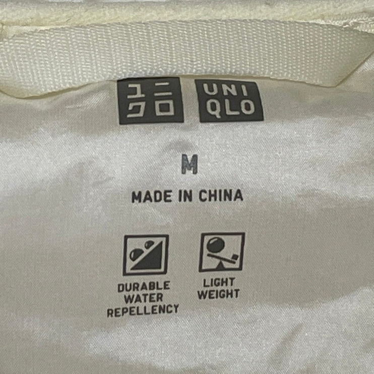 Uniqlo Off White Long Sleeves Ultra Light Down Compact Puffer Coat Jacket Size M