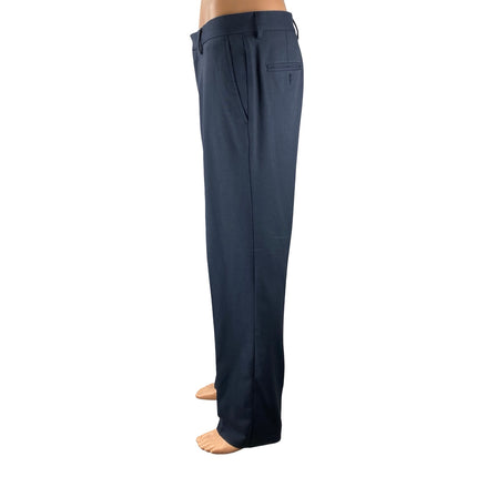 Kenneth Cole Reaction Blue High Rise Straight Chino Trousers Dress Pants 34X32