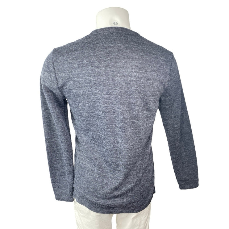 NEW Banana Republic Men's Gray Long Sleeve Casual Henley T Shirt Tee Top Size S