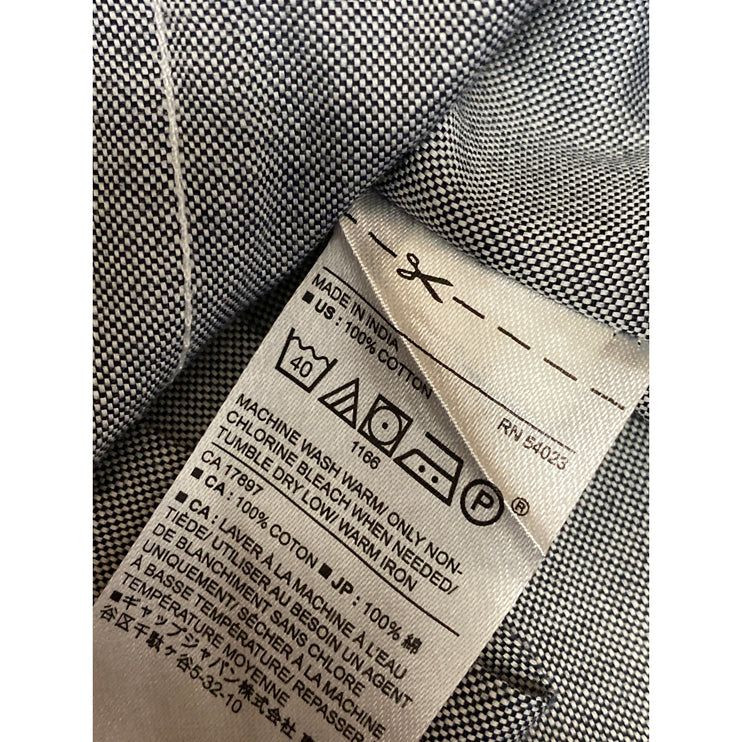Banana Republic Gray Collared Long Sleeve Chest Pocket Button Down Shirt Top L