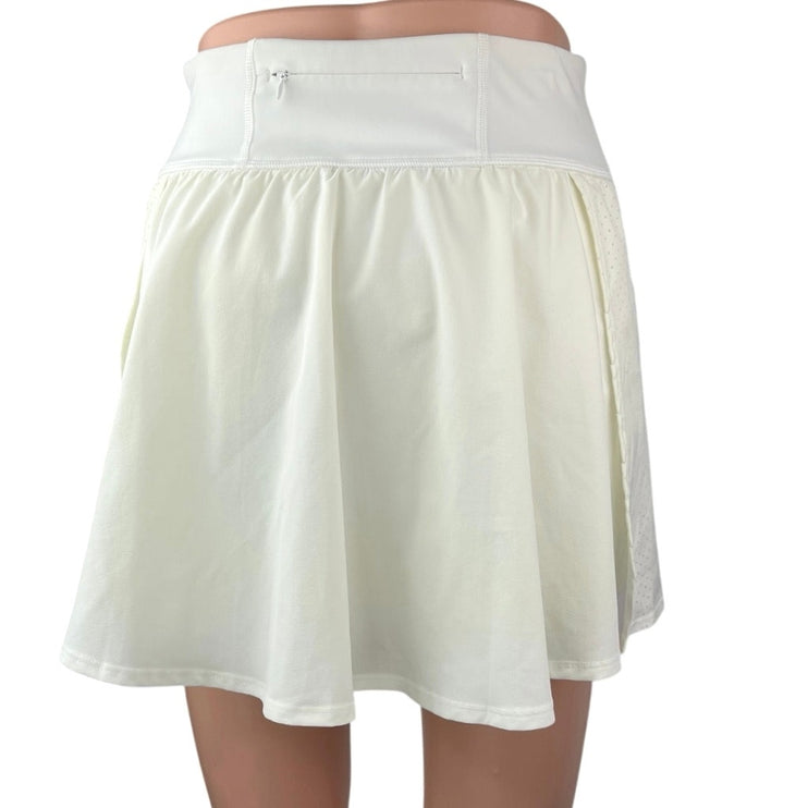 Spanx Get Moving White Tennis Workout Compression A-line Skirt Skort Size S