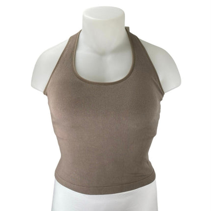 NEW All in Motion Olive Green Sleeveless Racerback Activewear Crop Tank Top XXL