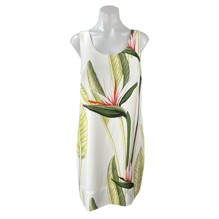 Ann Taylor Women's Multicolor Floral Sleeveless Back Zip Mini Tank Shift Dress 8