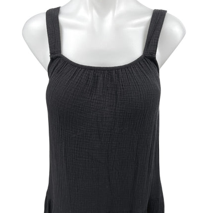BB Dakota Steve Madden Black Sleeveless Cami Camisole Tiered Midi Tank Dress XS