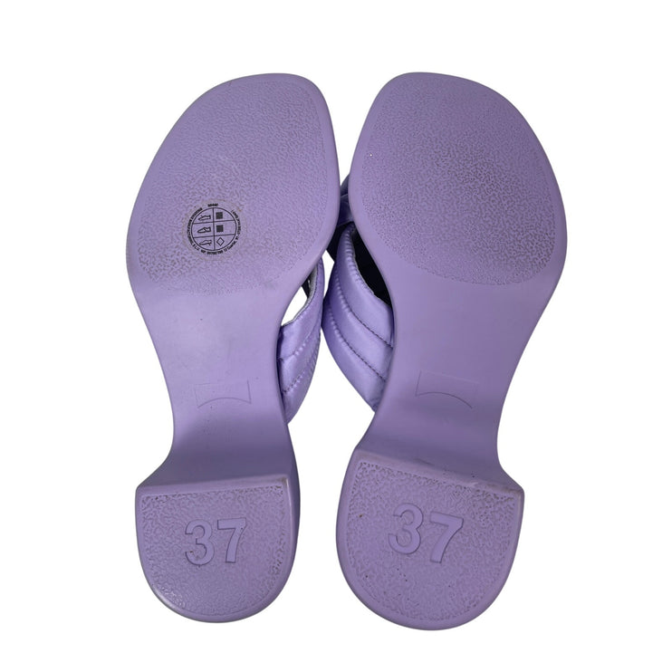 Camper Trisha Women's Purple Cross Strap Block Heels Slides Sandals Sz 37 US 6