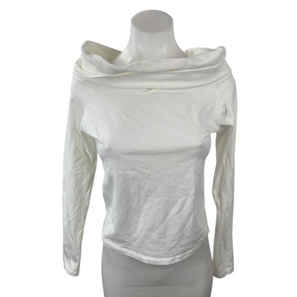 Brandy Melville Women's White Off The Shoulder Long Sleeve Blouse Top Size S