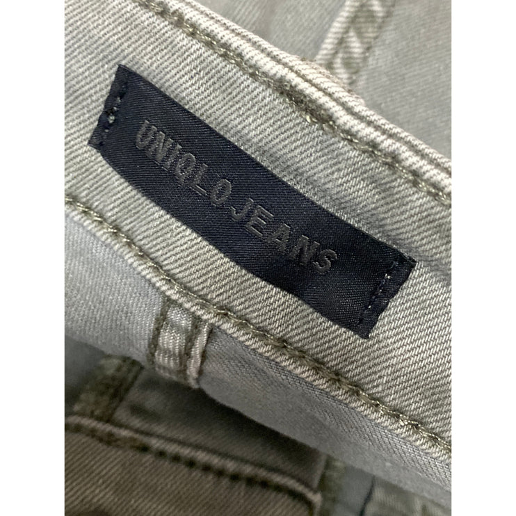 Uniqlo 2-way Stretch Skinny Tapered Men's Green Slim Fit Denim Jeans Size 30x34