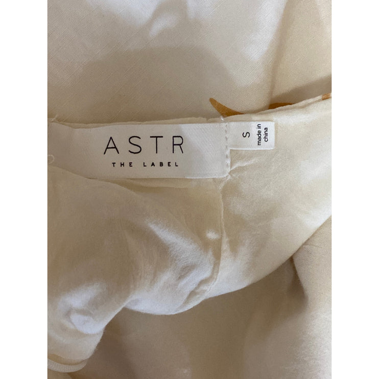 ASTR The Label Claramae Cream Sleeveless Cutout Cami Tank A Line Mini Dress S