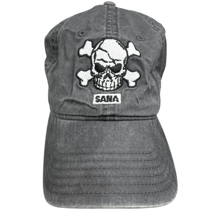 Otto BAD BOYS SKULL Womens Gray Embroidered Adjustable Baseball Hat Cap One Size