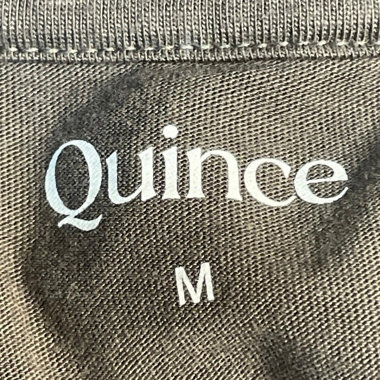Quince Men's Gray Short Sleeve Crew Neck Casual Basic Tee T-Shirt Top Size M