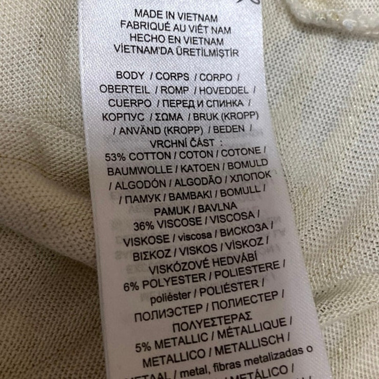 Lauren Ralph Lauren Women's Yellow Striped Long Sleeve T Shirt Tee Top Size XL