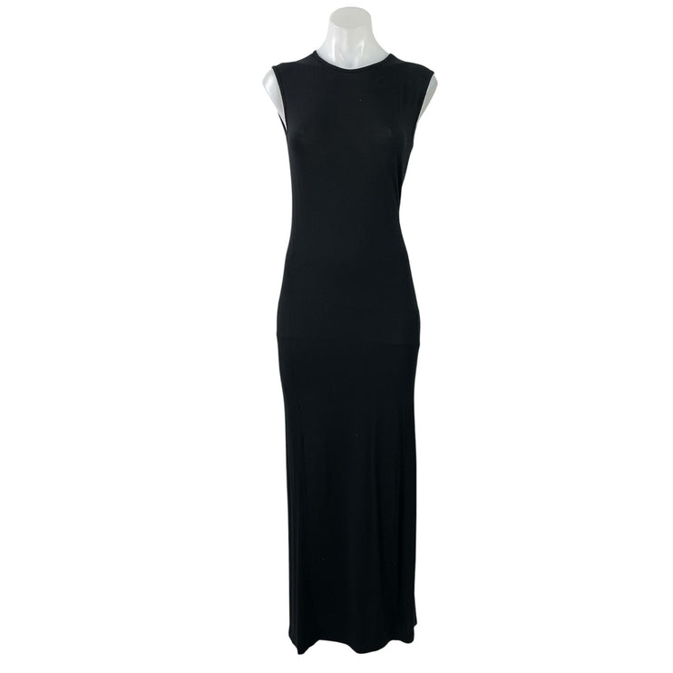 Maggie Marilyn Black Sleeveless Crew Neck Knit Stretch Bodycon Maxi Dress Size M