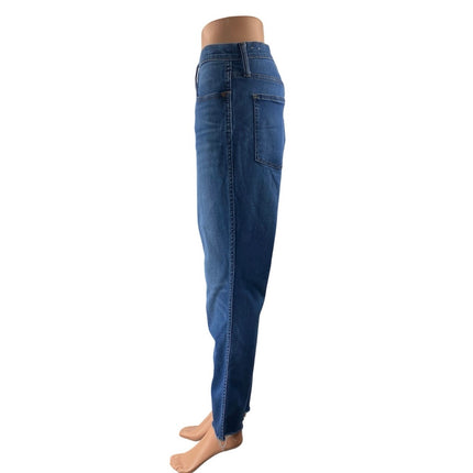 Madewell Women's Blue 10" High Rise Button Fly Skinny Crop Denim Jeans Pants 32