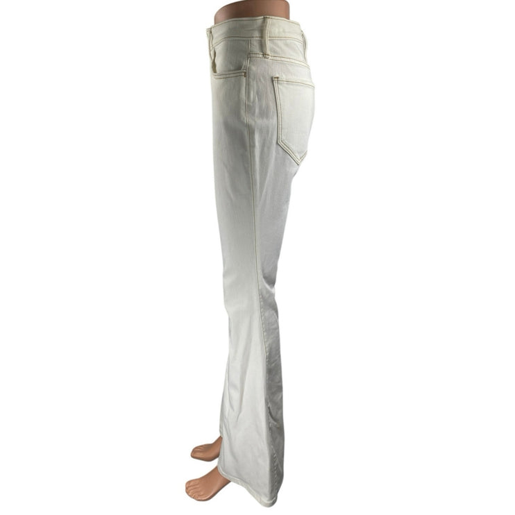 Hollister High Rise Vintage Flare White Bootcut Bell Bottom Denim Jeans Size 27