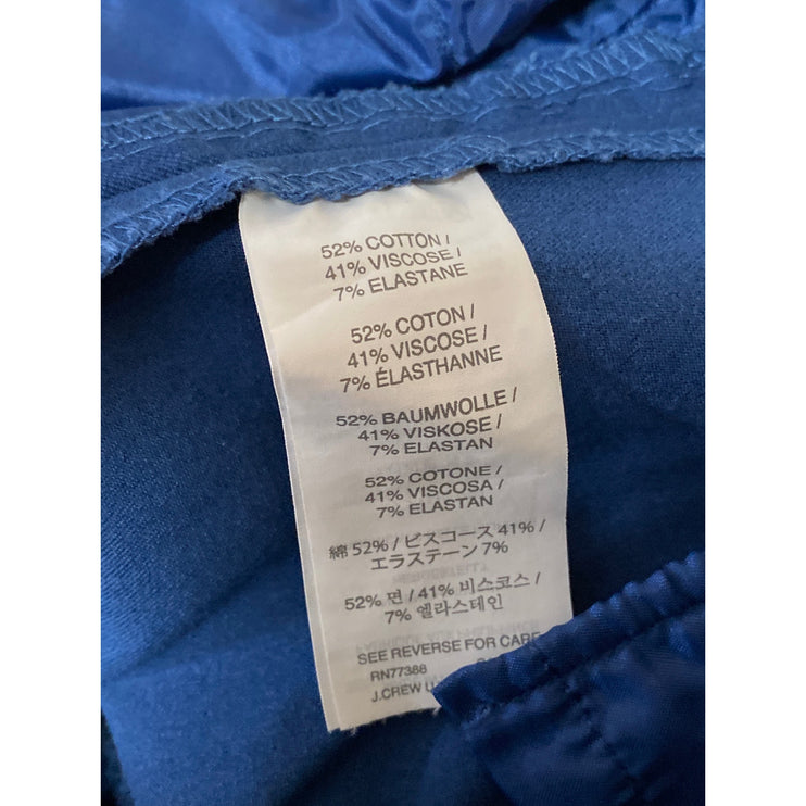 J.Crew Martie Women's Blue Bi-stretch Cotton Mid Rise Skinny Trousers Pants Sz 2
