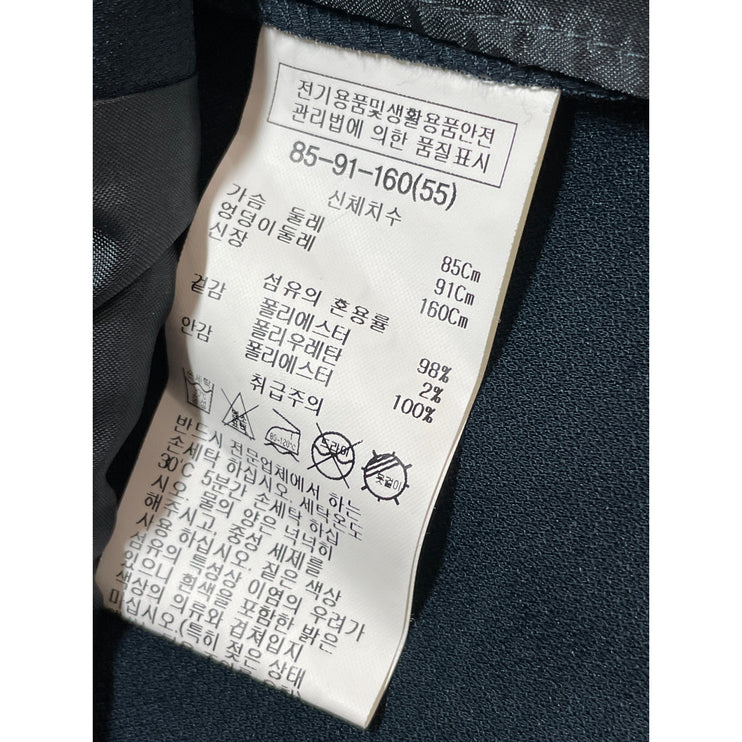 Sistina Blue Notched Collar Long Sleeve Single Breasted Blazer Coat Jacket 4-6