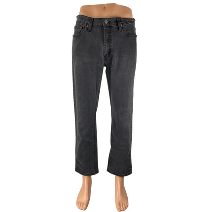 Levi's Mens Black Gray High Rise Straight Leg Trousers Denim Jeans Pants W33 L30
