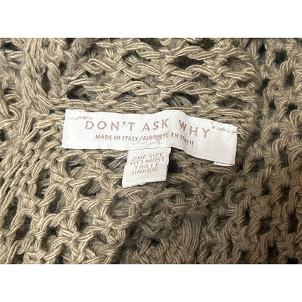 American Eagle Outfitters Dont Ask Why Tan Open Knit Crochet Cardigan Sweater OS