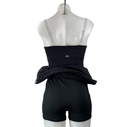 NEW Alo Yoga Alosoft Courtside Black Cami Camisole Tank Tennis Mini Dress S