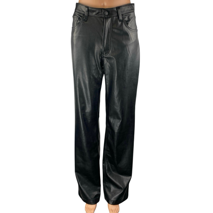 Abercrombie & Fitch The 90s Relaxed Jean Coated Black High Rise Denim Jeans 4