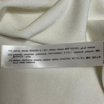 Zara Women's Ivory White Lettuce Sleeveless Mock Neck Knit Tank Crop Top Size S