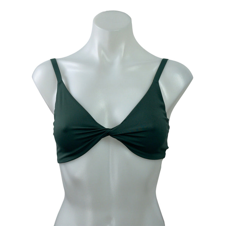 Gymshark Elevate Twist Front Green & Tan Bundle Lot of 2 Sports Bra Tank Top S