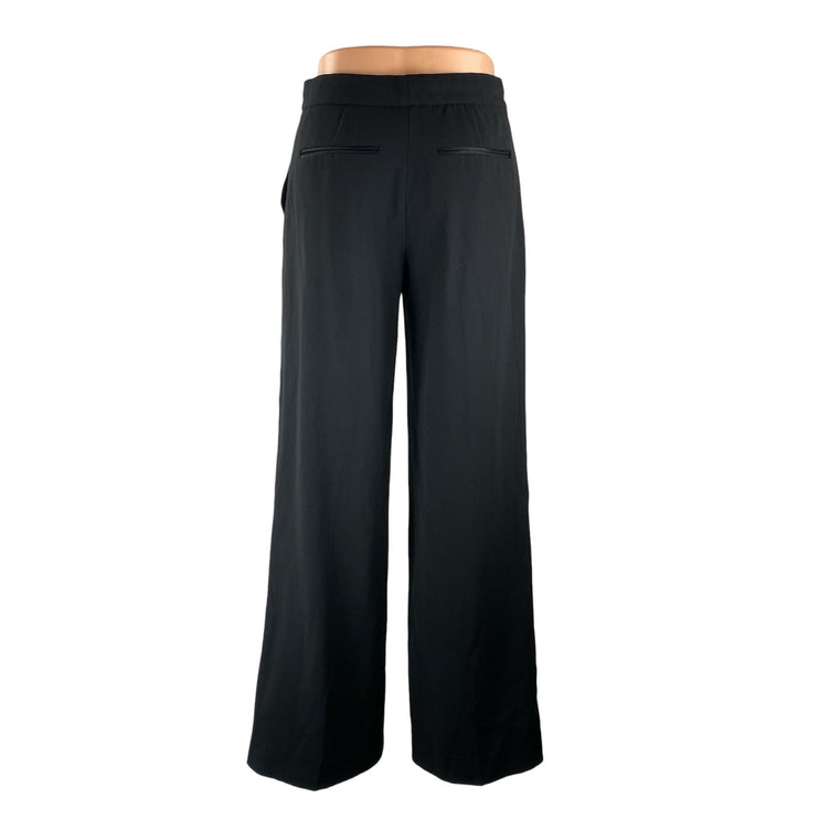 Aritzia Ten Women's Black High Waisted Wide Leg Baggy Trousers Pants Size 2